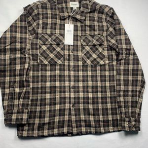 NWT Rhythm Men’s Flannel Shirt in Brown